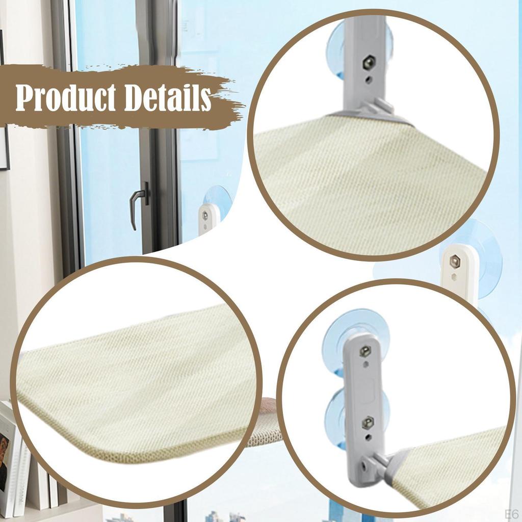 Katzenfensterliege Faltbares Bett Innenkatzen Fensterbankmontage Saugnapf Hängematte Sitz für Zuhause