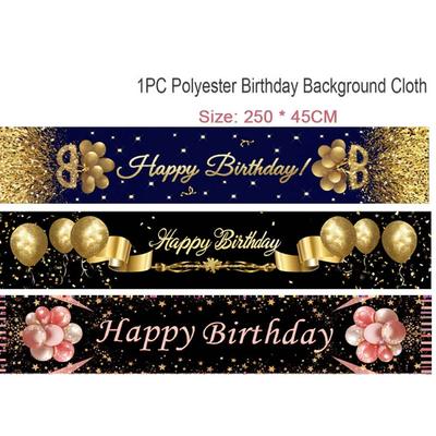 Pink Gold Happy Birthday Banner Birthday Party Decoration Kids Boys Girl Baby Shower Decoration Bunting Garland Banners Flags