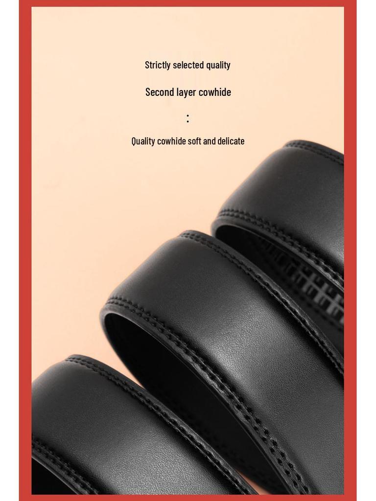 Sieben Wölfe Herren Vielseitiger Ledergürtel mit Automatikschließe - Ideal für Business- oder Freizeitkleidung