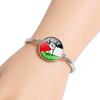 Free Palestine Fist Design Time Gem Alloy Bracelet, Personalized Trendy Jewelry