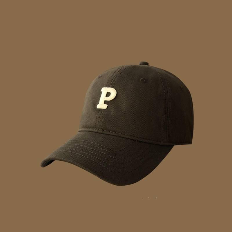 Korean Style Letter Baseball Cap Women Big Head Circumference Cap Simple Soft Top Sun Hat Men