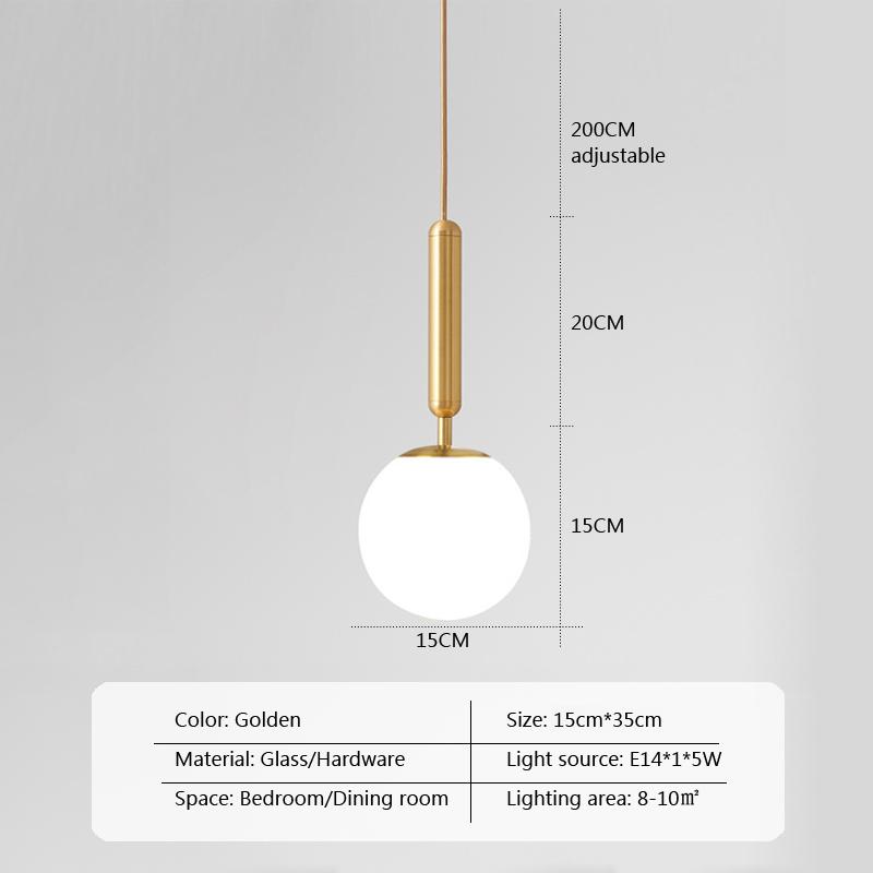 Nordic LED Glass Pendant Light Jewel Blue Ball Hanging Light Wine Red Living Room Decor Fxiture Bedroom Amber Indoor Lamp Lustre