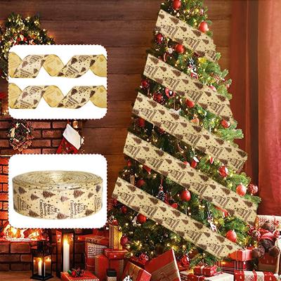 Christmas Ribbon Gift Box Packaging Gift Ribbon Christmas Tree DIY Decoration Christmas Decoration