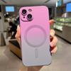 Luxury Magsafe Wireless Charge Gradient Pattern Phone Case For iPhone 15 14 13 12 11 Pro Max Plus Magnetic Silicone Bumper Cover