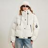 Chuyu Women's Three-Proof 90% White Duck Down Hooded Puffer Jacket
