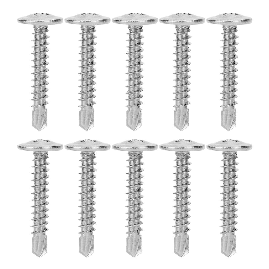 500pcs Self Tapping Screws 410 Stainless Steel M4.2x25mm Screw Crossed Grooves Deep Thread