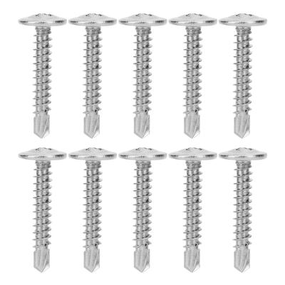 500 Stück Selbstschneidende Schrauben 410 Edelstahl M4.2x25mm Schraube Kreuzschlitz Tiefes Gewinde