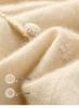 Women's 100% Pure Wool Embroidered Cardigan - Soft, Loose, Solid Color Knit Sweater for Autumn and Winter.
