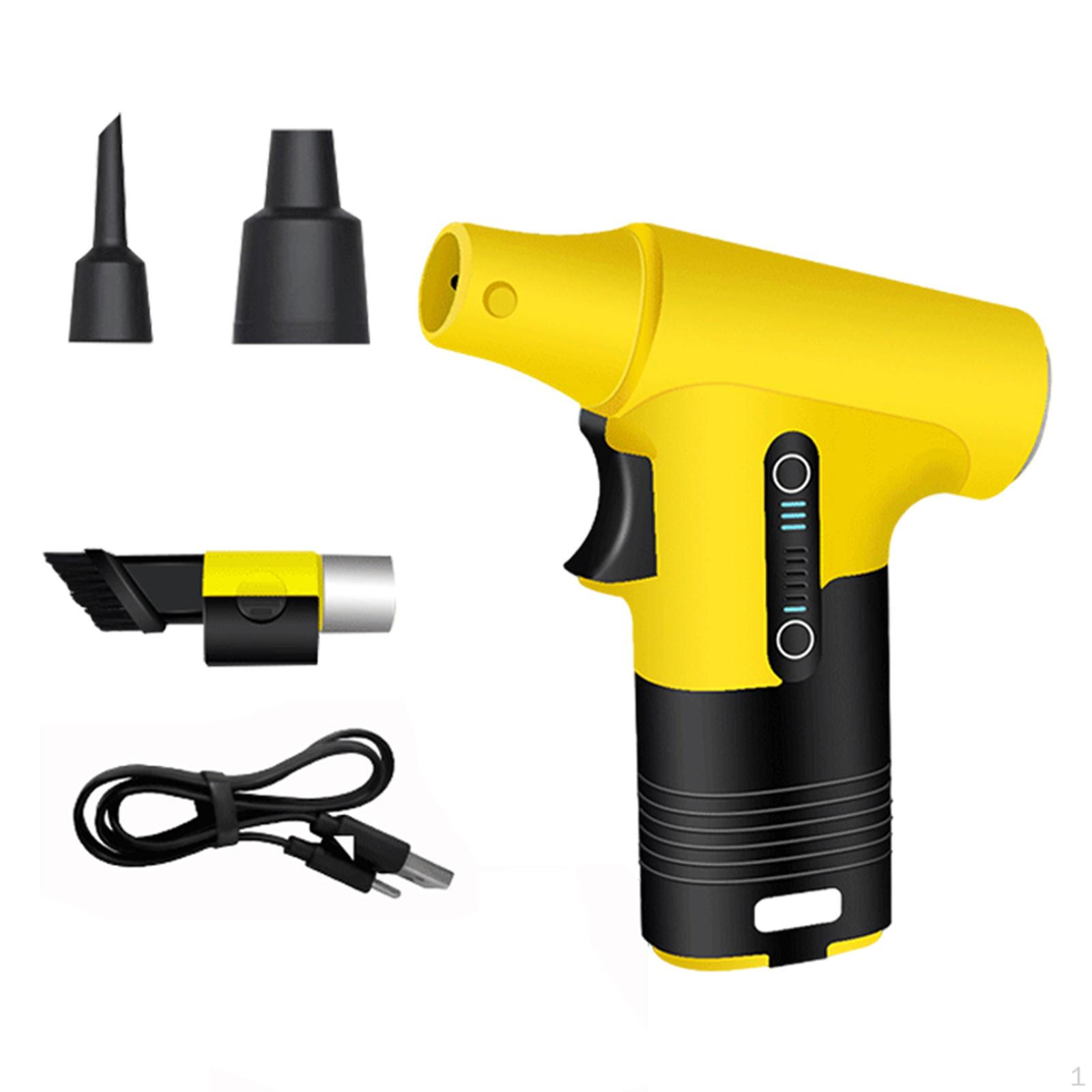 

Компактный электрический воздуходув для быстрой уборки жёлтый