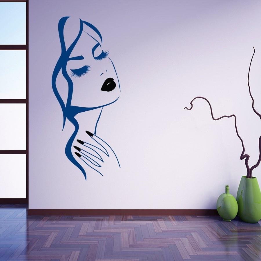Decorative Acrylic Wall Sticker Vinyl Girl Face Lips Eyes Beauty Salon Decal Decorative Acrylic Wall Sticker Vinyl Girl Face Lips Eyes Beauty Salon Decal