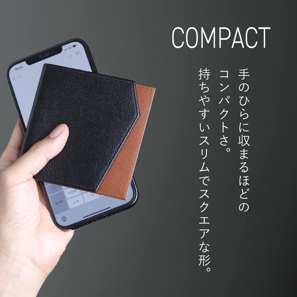 Two Bifold Wallet Coin Purse Popular Genuine Leather Cashless Compatible Small Wallet Red [C Q] Men's (Wine (PS))