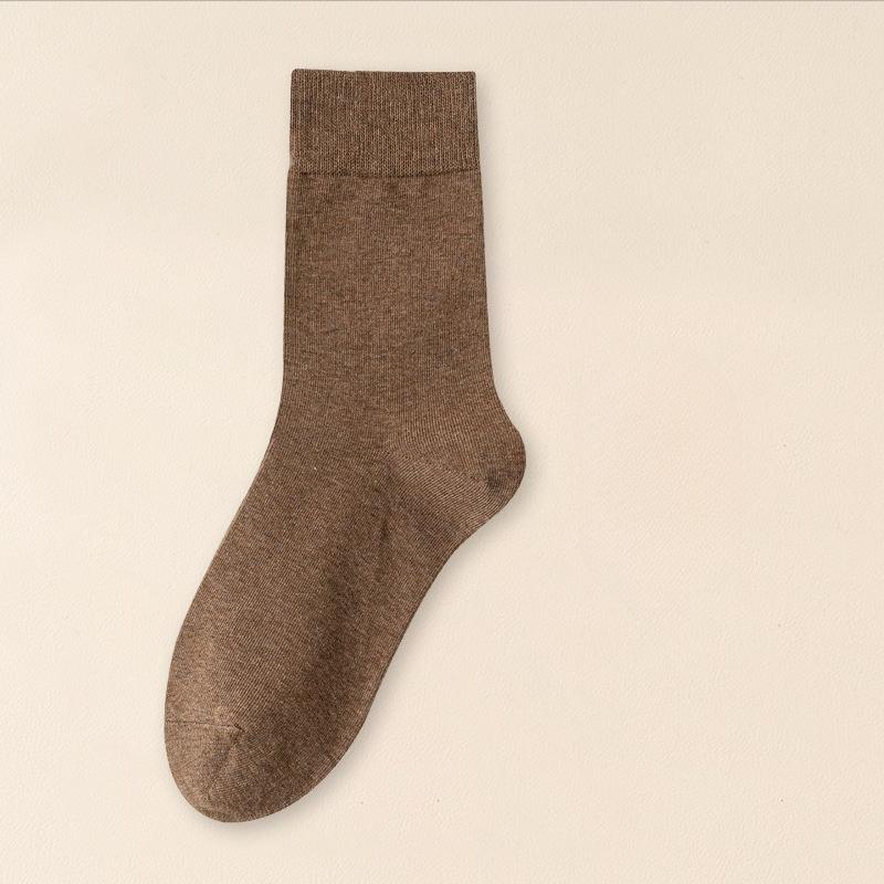 Female Autumn and Winter Warm Cotton 7A Antibacterial Cotton Sweat Absorbing Deodorizing Boneless Tube Stack Socks