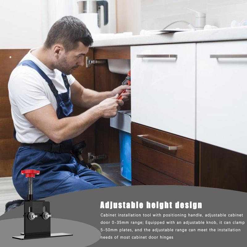 

Позиционер для установки дверцы шкафа Регулируемый инструмент для позиционирования из алюминиевого сплава Аппаратная приспособление Точная регулировка Стабильное выравнивание United States