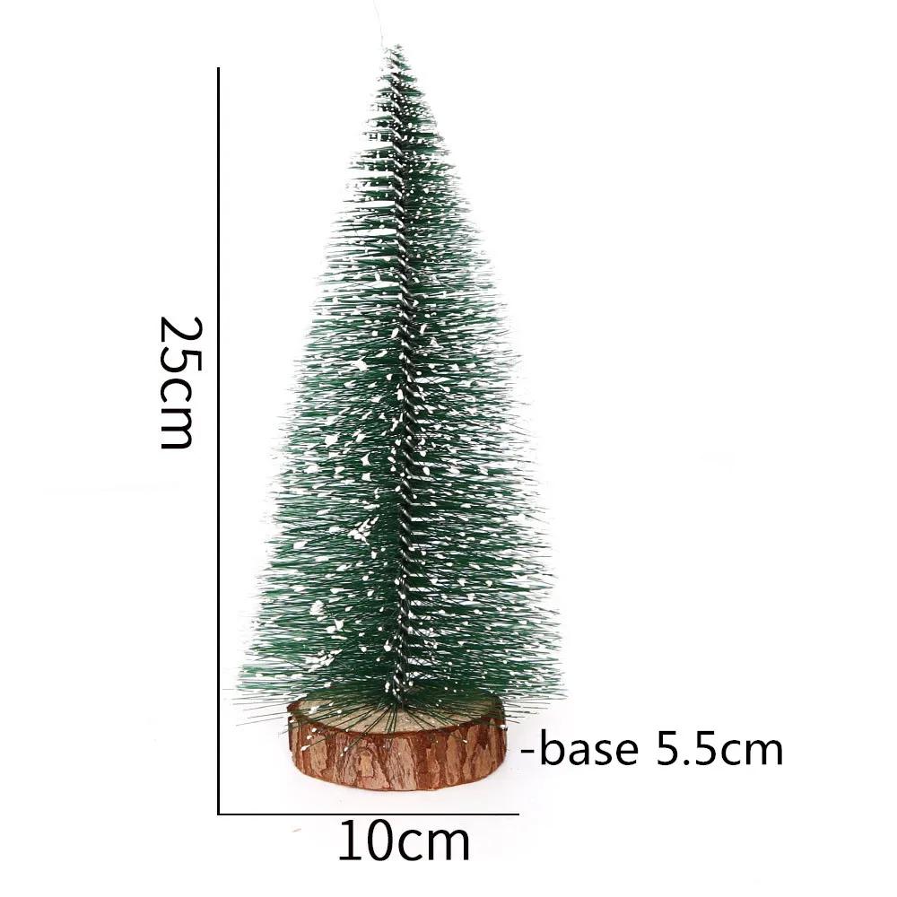 Mini Christmas Tree Stick White Cedar Desktop Small Christmas Tree Decor, Winter Snow Ornaments Trees for Xmas Party Home Party