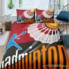 Parure de lit Badminton Housse de couette Badminton pour Enfants Adolescents Hommes Thème Sportif Joueur Housse de couette Cool Décor Jeux Compétitifs