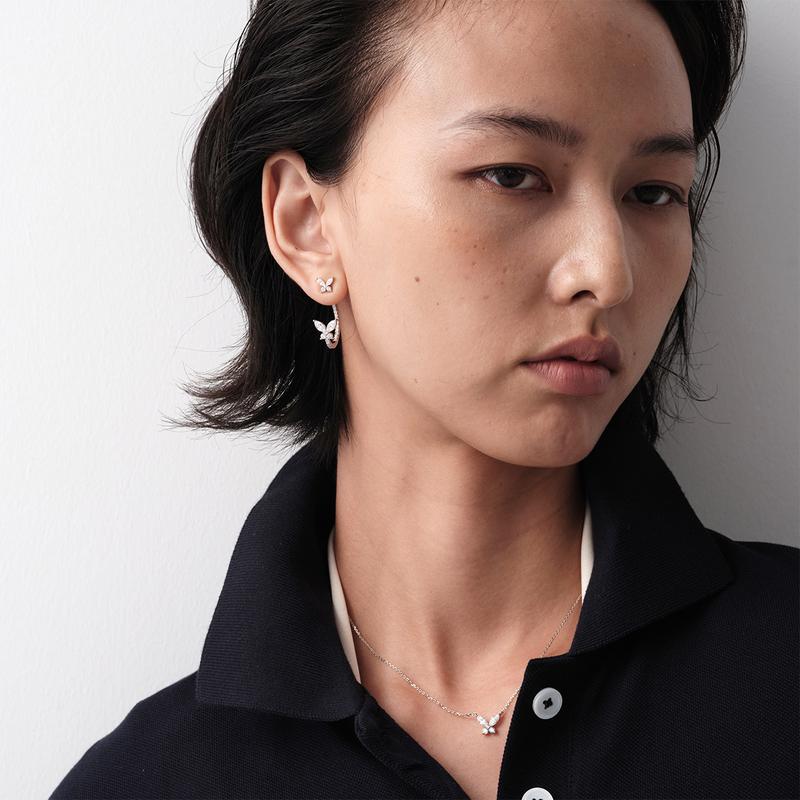 APM Monaco necklace [Romantic Confession] LUMIERE Series Double-layer Necklace + earrings (10% off for two pieces) F (one size fits all) Endless Love