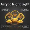 Acrylic Engraved Shade Acrylic Table Lamp Heart Pendant LED Lamp  Office Desk Ornament