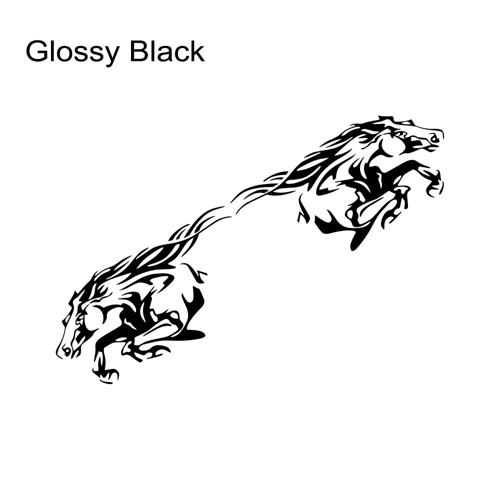 2 Stück Galoppierendes Pferd Aufkleber Auto Karosserie Seite Vinyl Aufkleber Dekoration LKW Transporter Pick-up Grafiken Wasserdicht Auto Dekor Zubehör