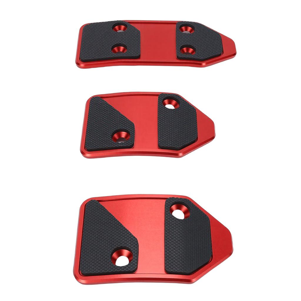 Accelerator Brake Clutch Pedal Covers Non Slip Rubber and Aluminum Stylish Car Foot Pedal Pads Red