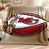 Kansas City Chiefs Blanket Flannel Blanket Soft Cozy Plush Throw for Sofa Bed Lightweight Home Decoration Outdoor Camping