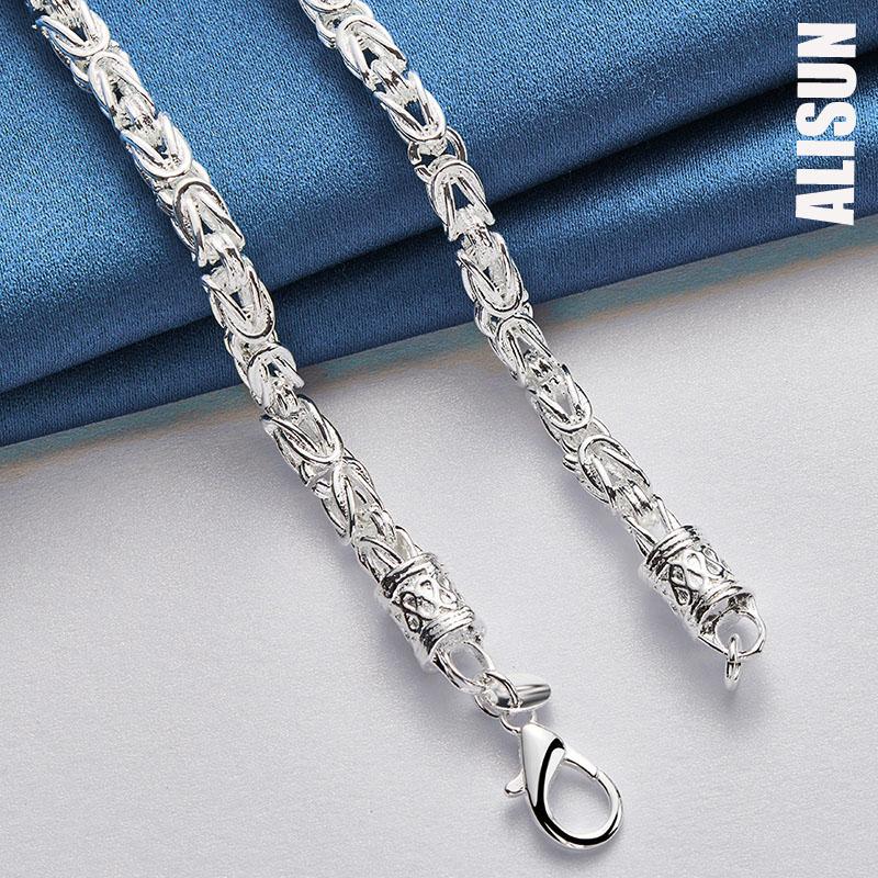 925 Sterling Silver Faucet Chain Necklace Fashionable Wedding Jewelry