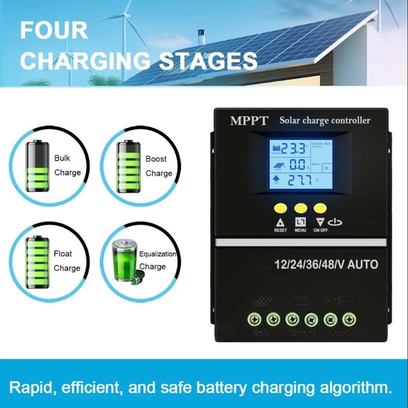 200A MPPT Solars Systems Controllers Weather Resistant Housing Efficient Power Management for Campers Residential