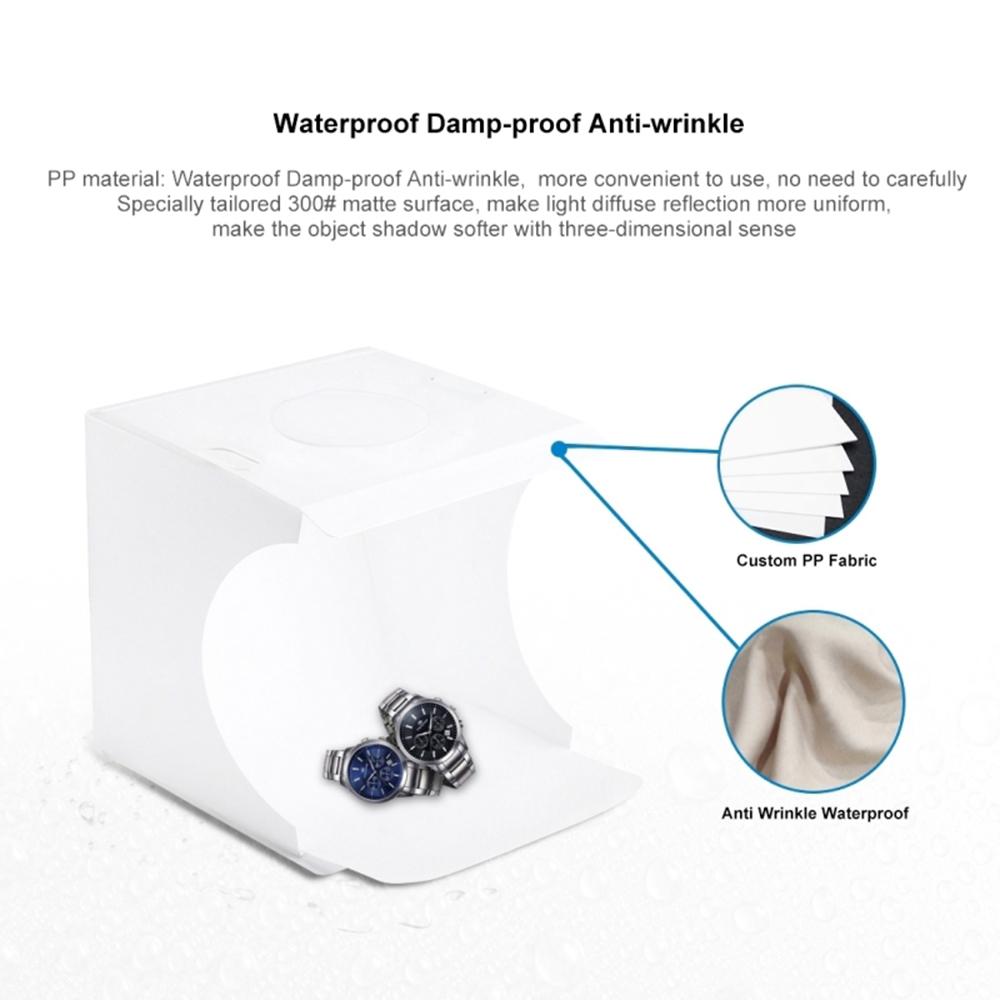 PULUZ Dual Light Lightbox Mini 40Pcs LED Light Room Foliding Photography Lighting Softbox Tent