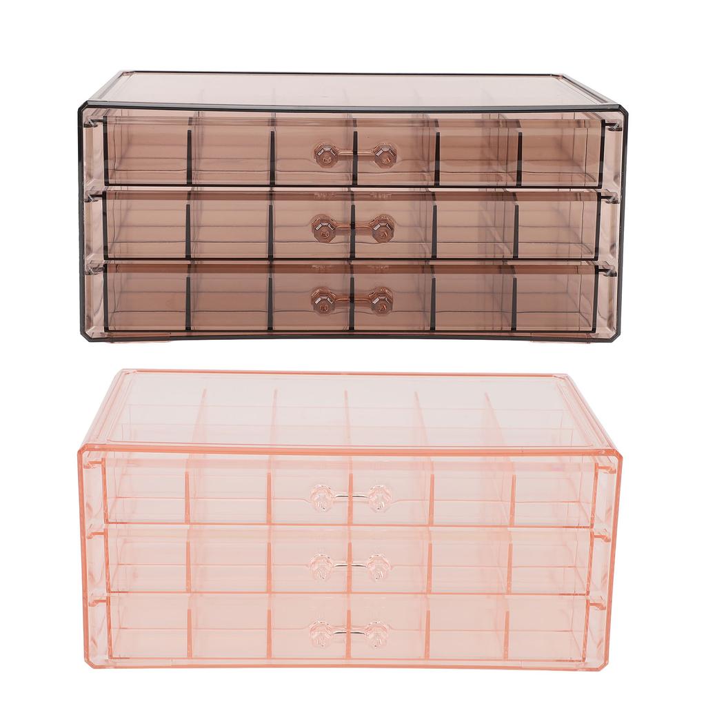 Jewelry Box 3 Layer 72 Cells Antioxidant Acrylic Clear Jewelry Organizer for Earring Necklace