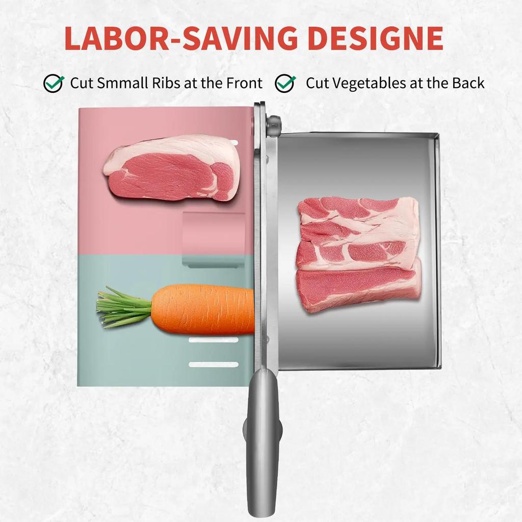 Stainless Steel Cleaver Knife Heavy Duty Meat Chopper Kitchen Butcher Knife Bone Cutter Slicing Tool for Frozen Meat Cutting and Food Preparation
