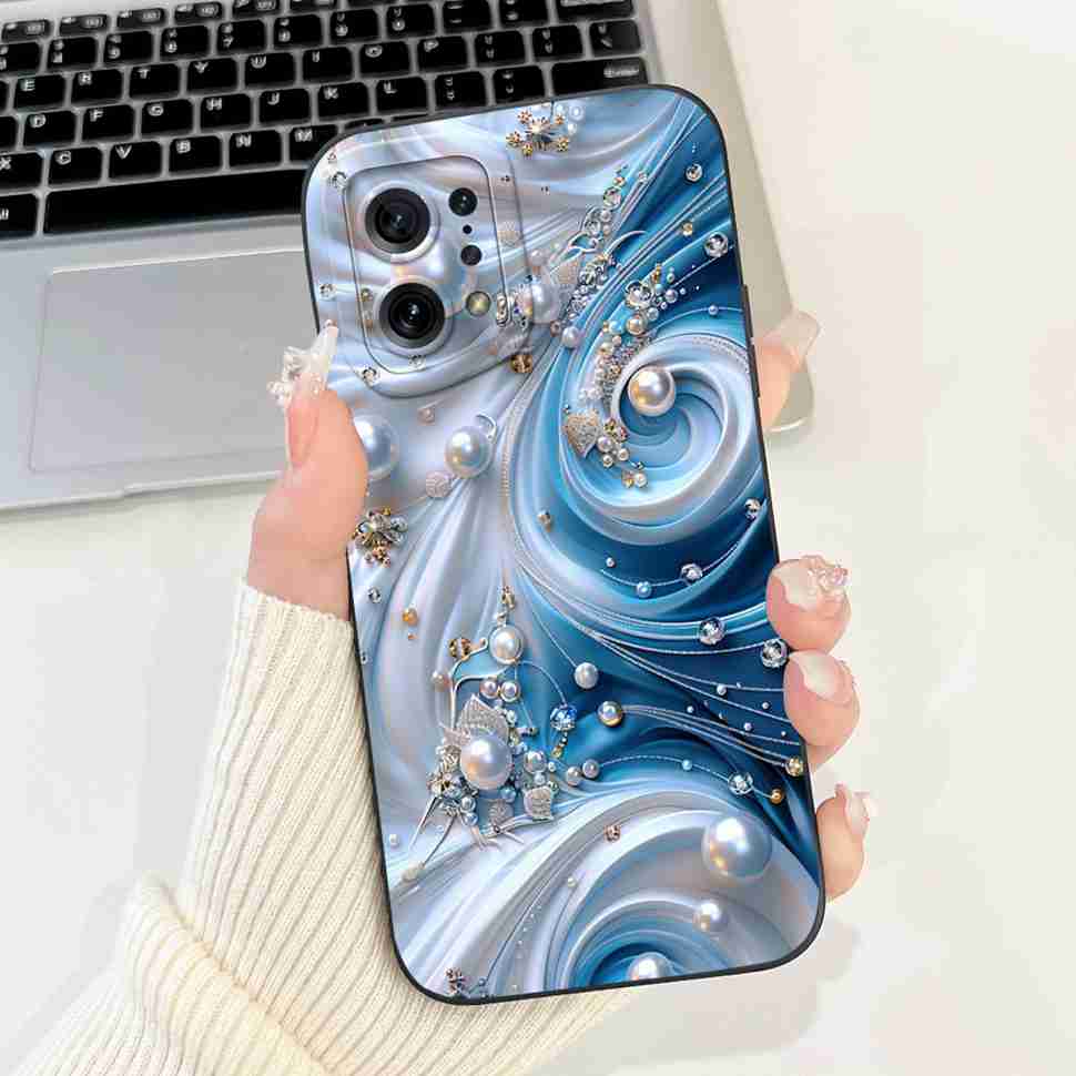 For Oppo Find X5 PFFM10 Cases Cute Cat Print Soft Silicone Back Cover For Oppo Find x5 X5 CPH2307 6.55" Shockproof Phone Casing