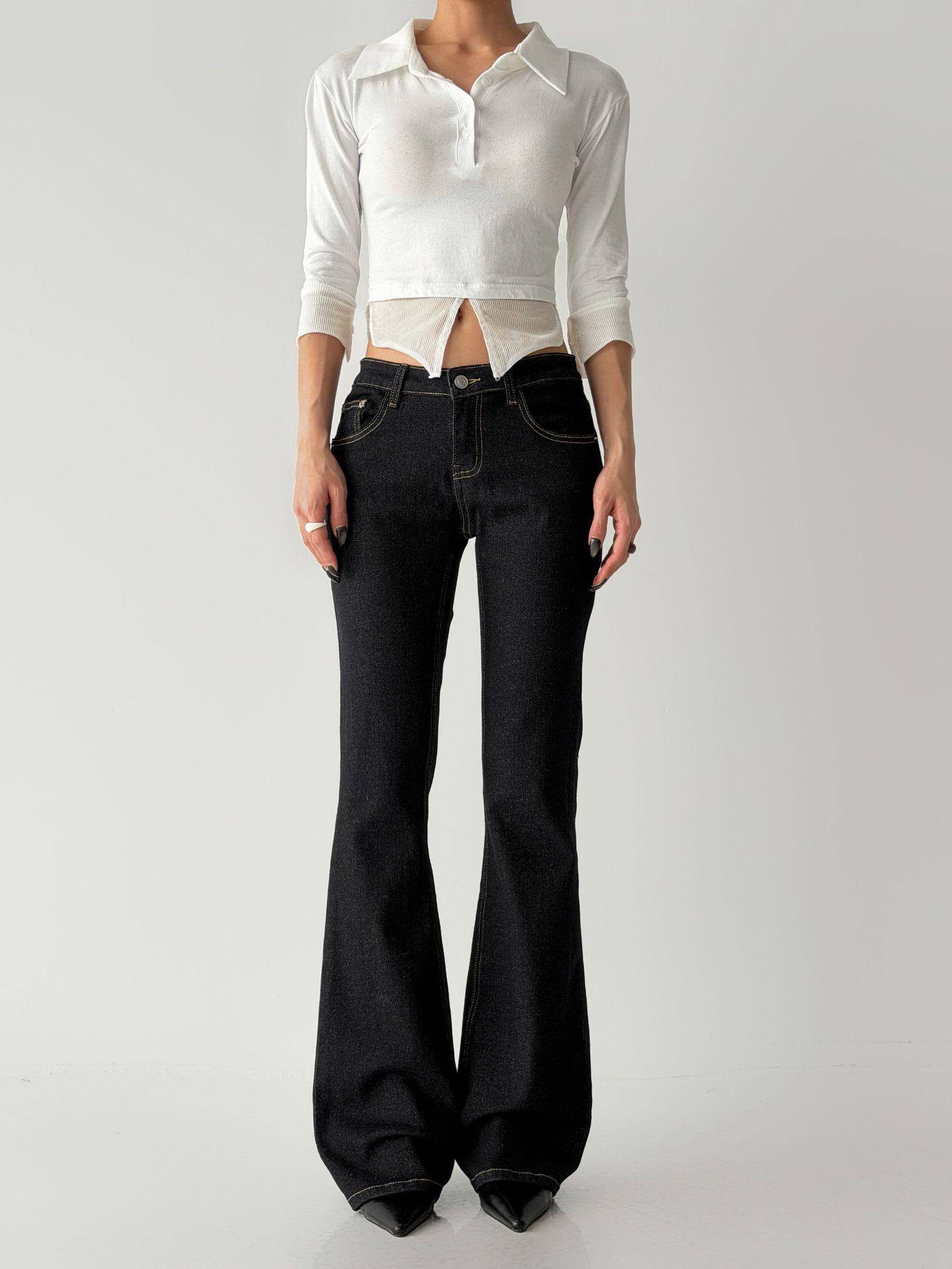 

Best-Selling High-Waisted Stretchy Slimming Wide-Leg Flare Jeans for Women - Trendy Bell Bottoms for a Spicy Commute Style Medium