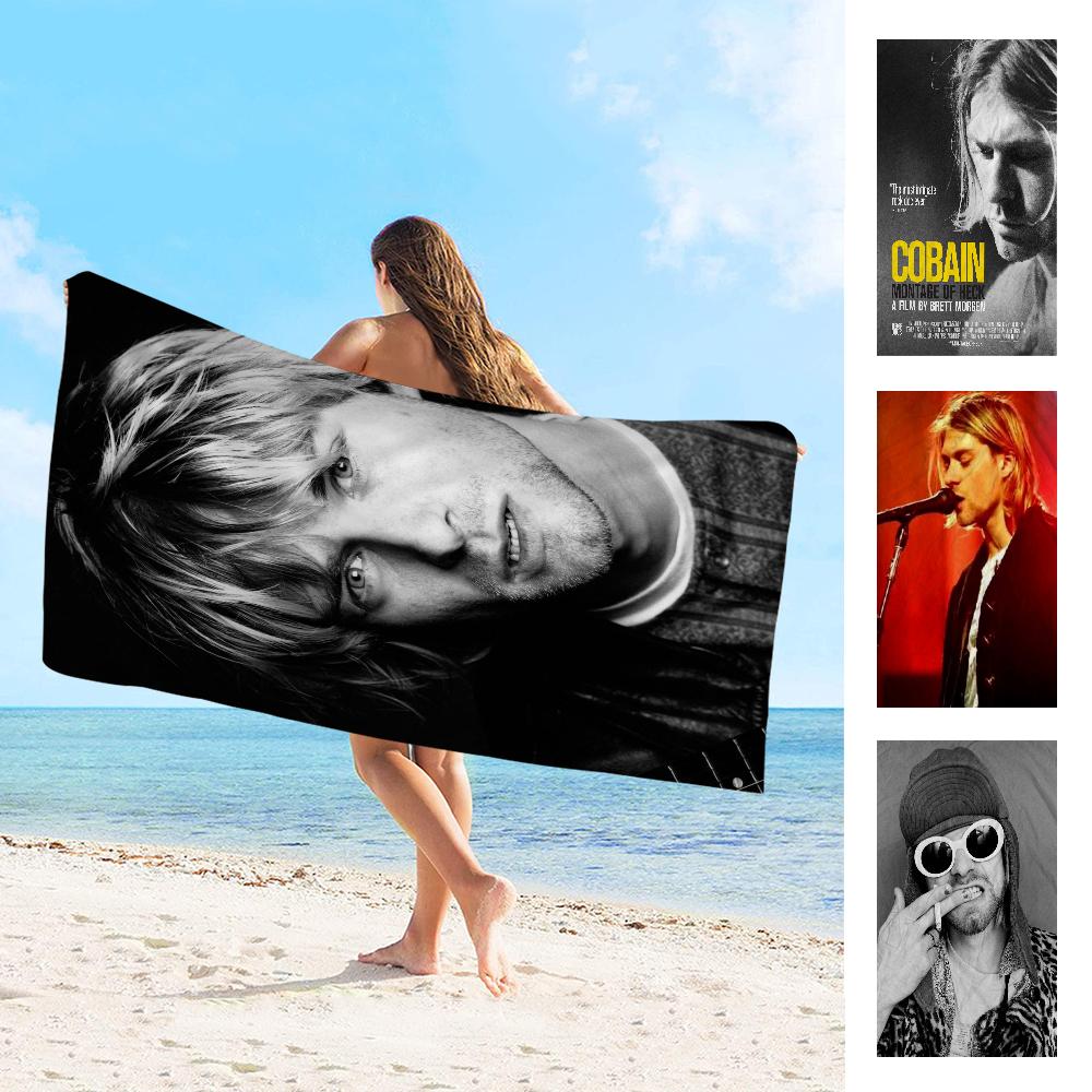 Singer K-Kurt C-Cobain Beach Towel For Kids Bath Towel Pool Towel Vacation Gift Picnic Towel Party Gift