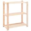 VidaXL 3-Tier Storage Shelves 3 Pcs 80x38x90 Cm Pine 150 Kg