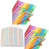 Plastic Drinking Straws 100pcs Colorful Bendable Beverage Party Supplies For Weddings And Events