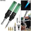 High Quality 5/6pcs Butane Gas Soldering Iron Kit Welding Kit Torch Pen Tool Copper+Iron Gas Welding Kit Gas Soldering Iron Head