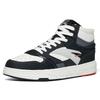 Anta Slip Resistant Shock Absorbers With Abrasion Resistant Properties Mid Top Skateboard Shoes Men's Black White Gray Sneakers 112218052-2