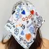 Bow Y2k Print Turban All-match Small Square Scarf Exquisite Printed Headscarf  Outdoor