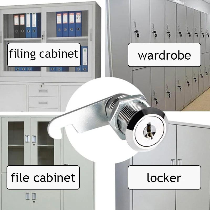 Bezpečný zámek ze slitiny zinku s klíčem, zámek poštovní schránky, zámek s vačkou, sada válců pro domácí nábytek, skříň, zásuvku/snadná instalace