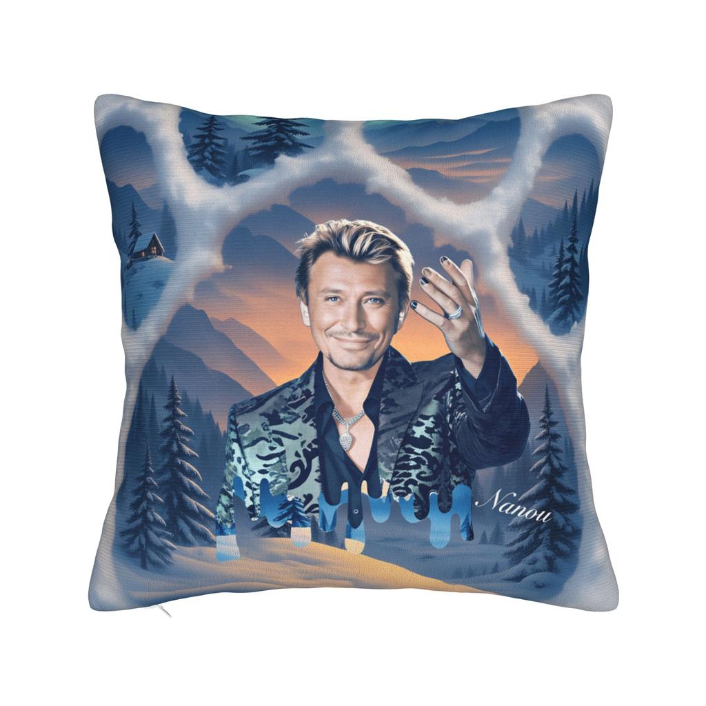Pillow Cover J-Johnny H-Hallyday Novelty Pillow Case For Sofa Home Decor Pillowcases