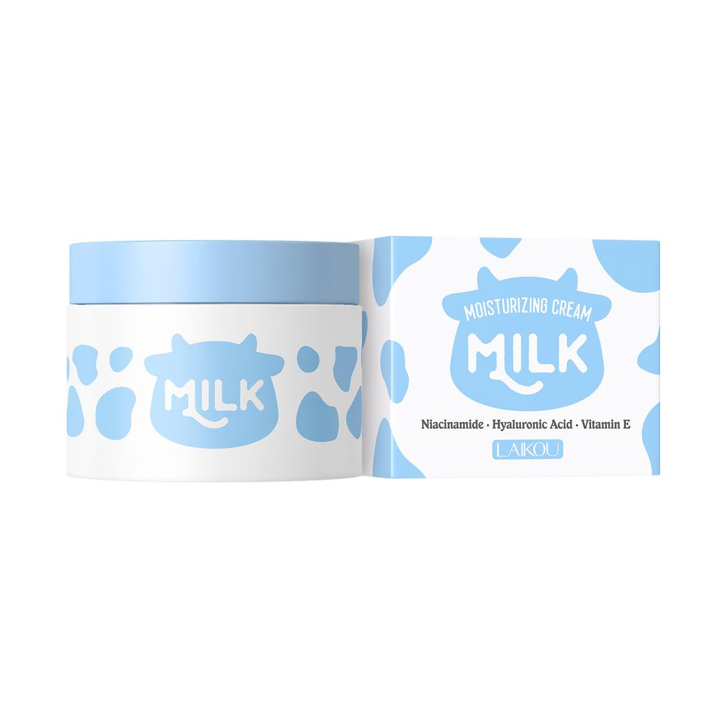 LAIKOU Milk Extract Moisturizer Facial Cream 25g Hydrating Nourish Brighten Smooth Skin Daily Care for All Skin Types Travelsize
