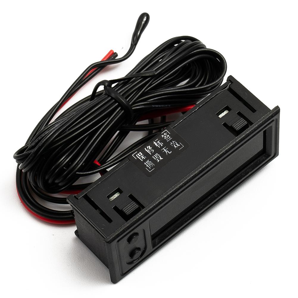 Clock Car Voltmeter LED Digital Display DC 5-27V Indoor Outdoor 12V 3in1