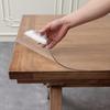 Transparent Table Protector Waterproof Tablecloth 0.8mm Thick Plastic Table Cover Protects from Scratches Spills for Dining Table Kitchen Dresser