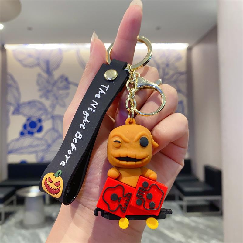 Creative Christmas Horror Night Cartoon Keychain Bag Pendant Children's Toy Doll Machine Car Pendant