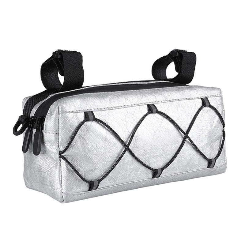 

Waterproofed Front Bag Thermals Bicycles Bag Light Weight Bicycles Basket for Outdoor Ride срібний