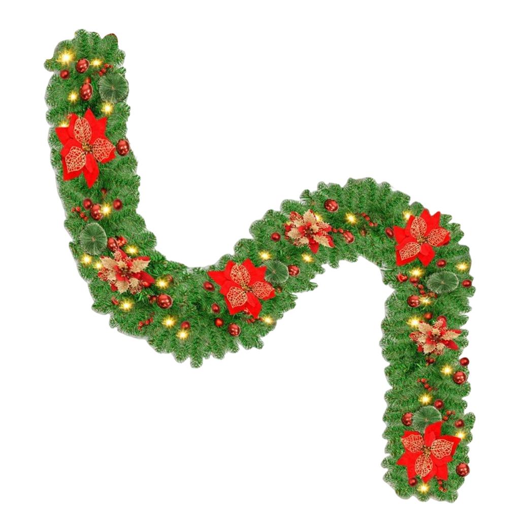 1.8/2.7M Holiday Decoration Rattan Xmas Garland Red Berrys Branches Stylish DIY Wreath Party Decoration For Home Wall Door