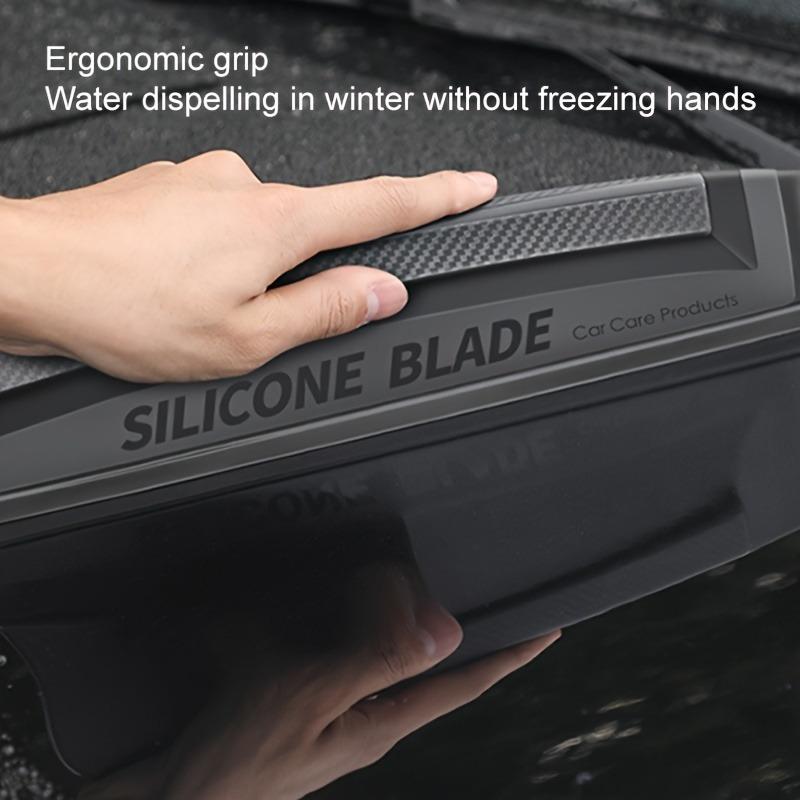 Silicone Car Water Blade Squeegee - Flexible, Non-Scratch Drying Tool, Ergonomic Grip Window Cleaner for Streak-Free Car Care and Winter Use