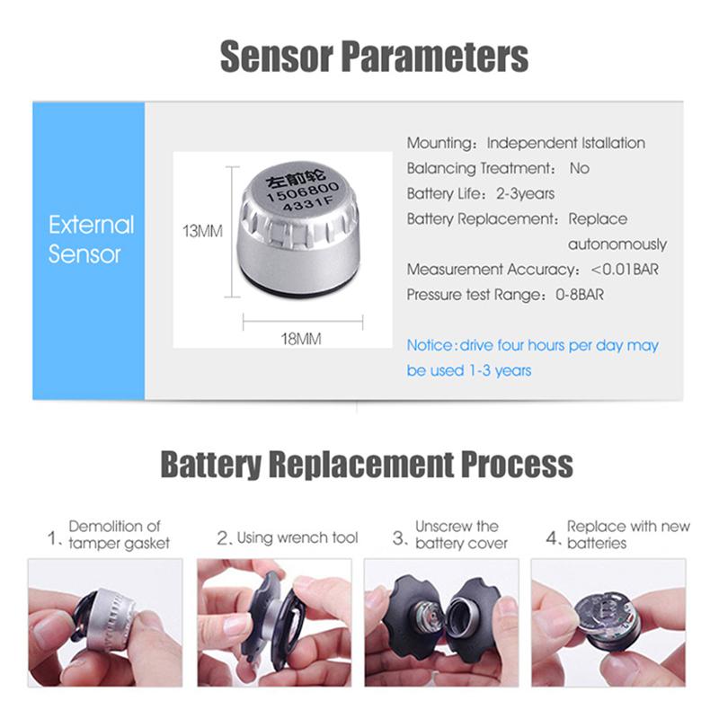 TPMS Replacement Sensor For CAREUD 912 Serial for Toyota Honda Mazda Nissan Car Tire Pressure Monitor Sensor Broken Down Lost