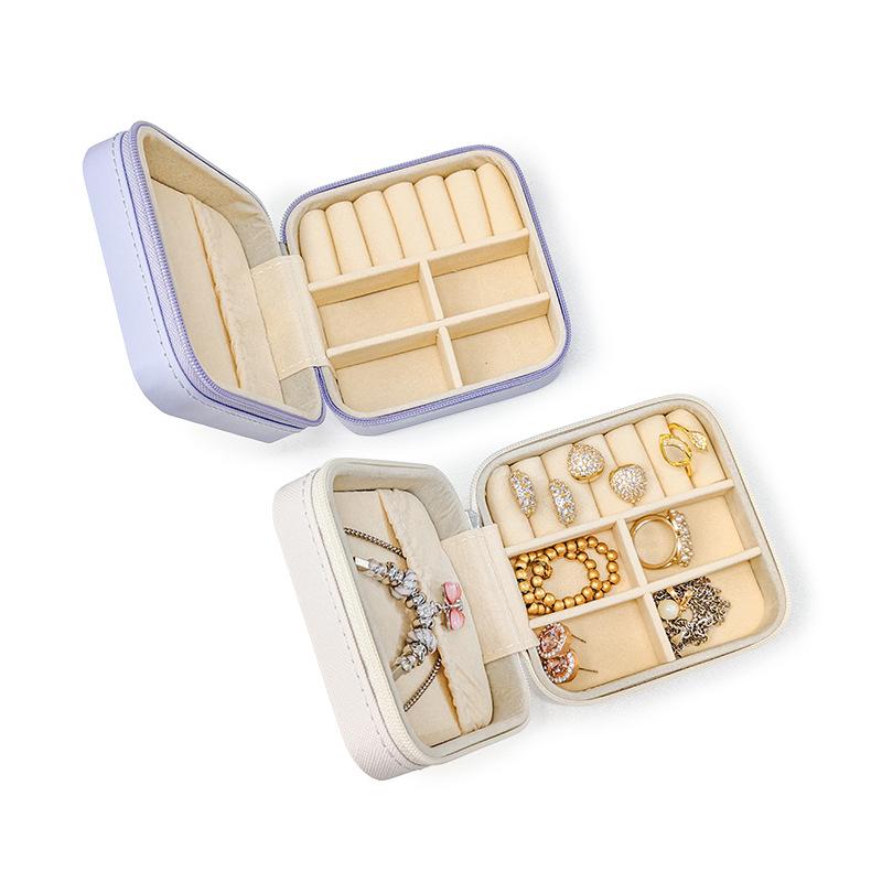 Simple ins jewelry storage box travel creative mini portable stud earrings necklace box ring jewelry packaging box