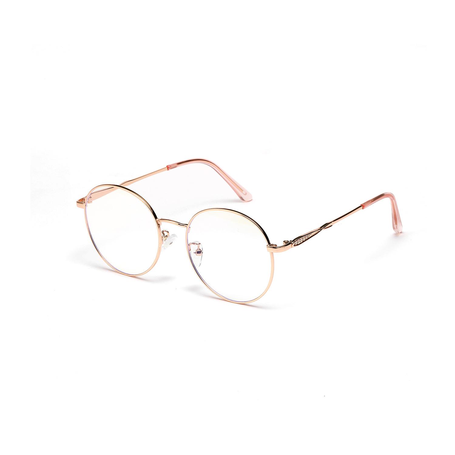 

Маленькая оправа простые очки-артефакты оправа круглая академический стиль литературный цвет плоские очки женские металлические очки мужские розового золота