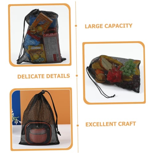 KOMBIUDA 10dílná síťovaná taška se stahovací šňůrkou, víceúčelová úložná taška na sport a prádlo
